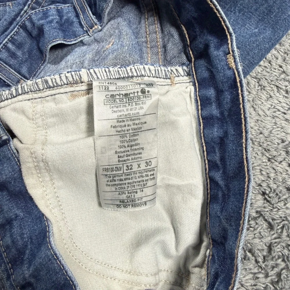 Carhartt FR‎ Relaxed Fit Flame Resistant Jeans Blue Denim CAT 2 32x30 Baggy